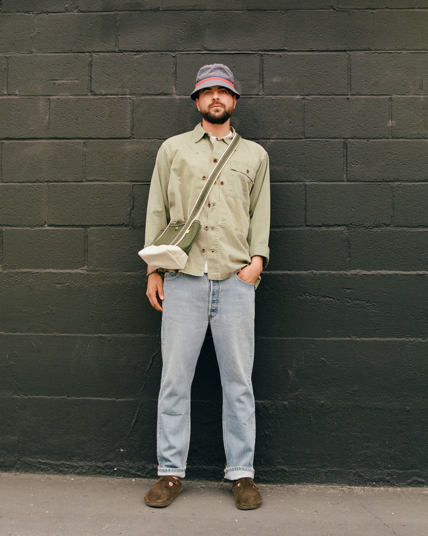 SLING SHOT - MINI - OLIVE & NATURAL