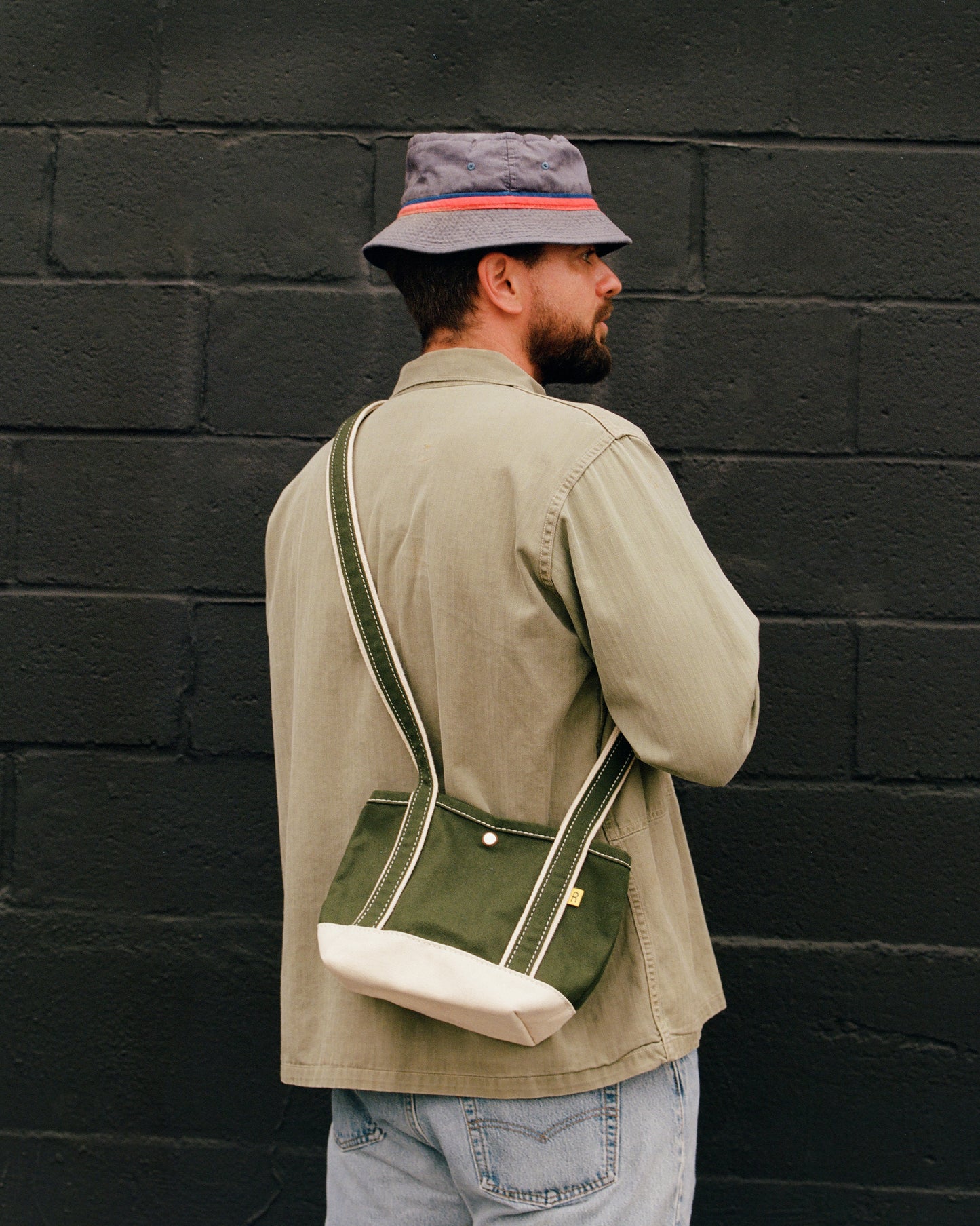 SLING SHOT - MINI - OLIVE & NATURAL